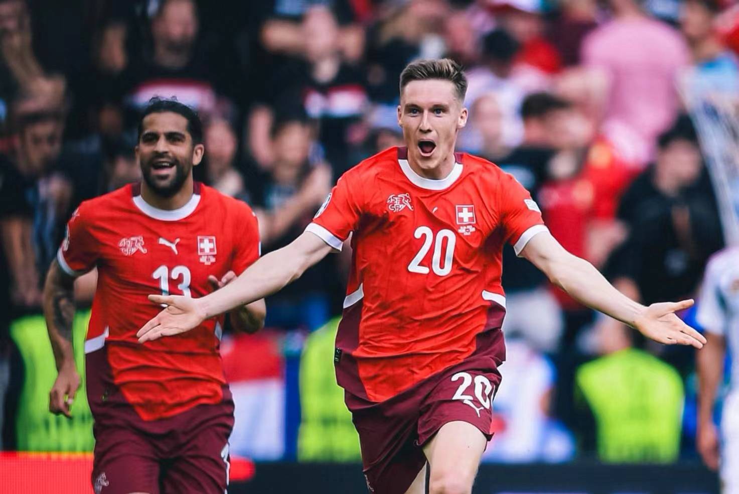 瑞士队失利退出欧洲杯赛场，遗憾晋级